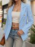 Damen Doppelreihiger Reversblazer | Eleganter Long Sleeve Blazer
